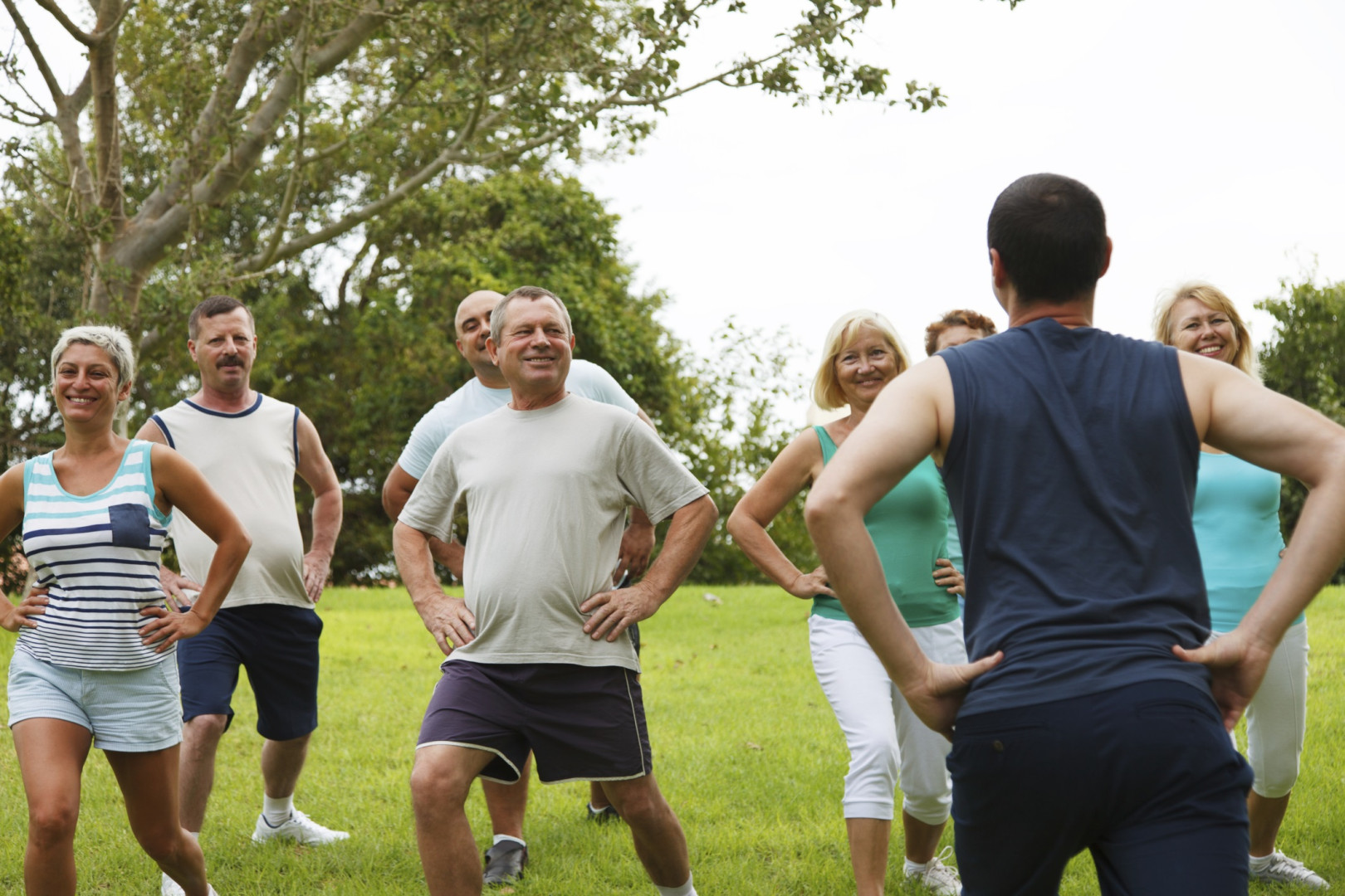 Group fitness class.