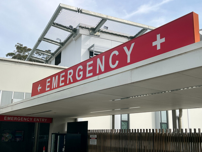 Entrance to the hospital emergency department.