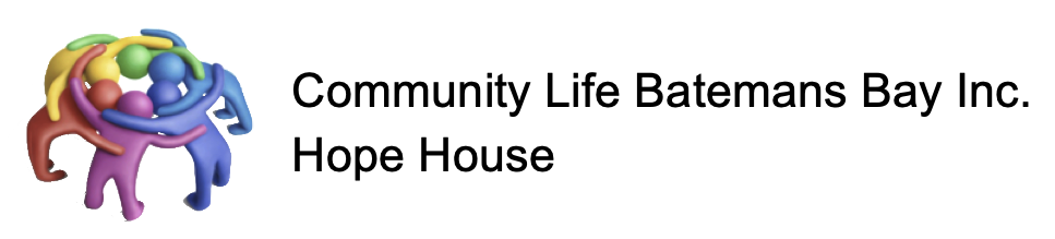 Community House Bateman's Bay Life Inc. Hope House logo.