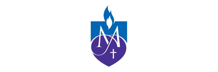 St Vincent's Hospital Sydney logo shows a blue and purple shield with the letter M in the middle.