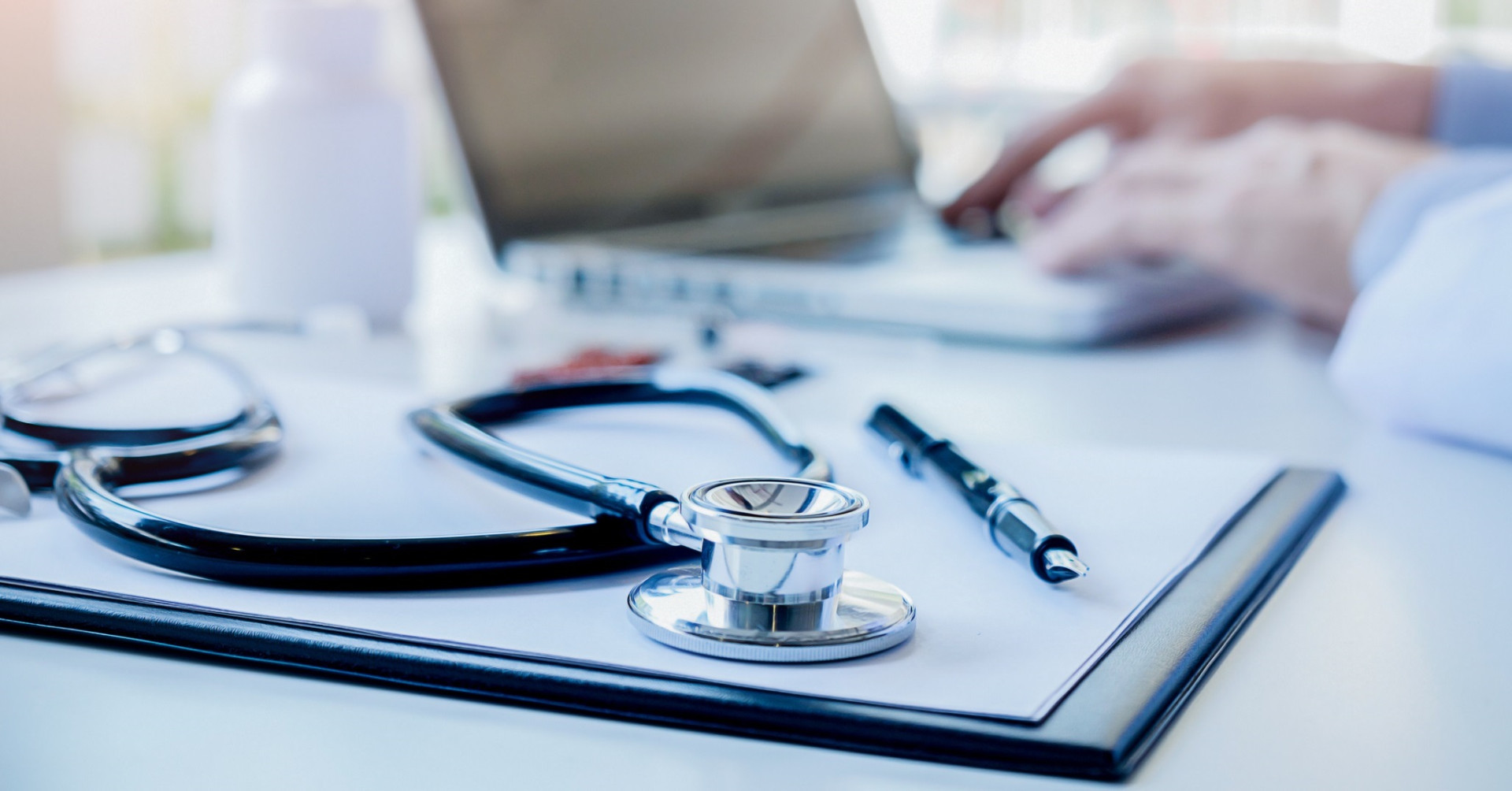 Image of a doctor's desk.