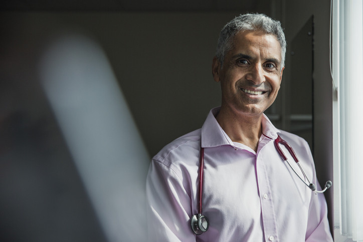 Doctor smiling.